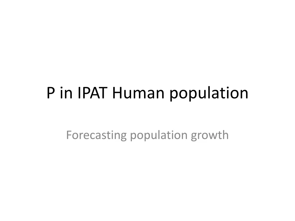 p in ipat human population