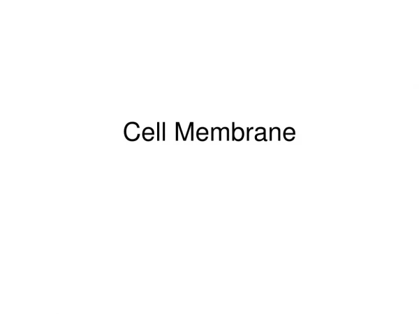 Cell Membrane