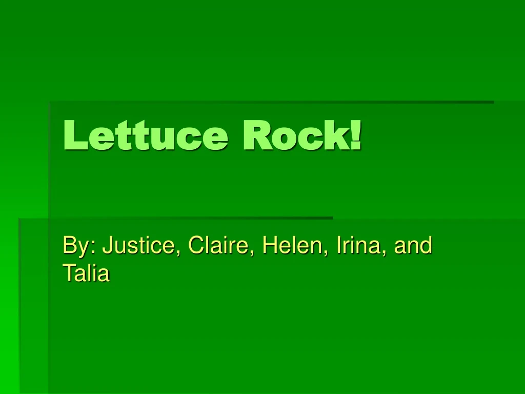 lettuce rock