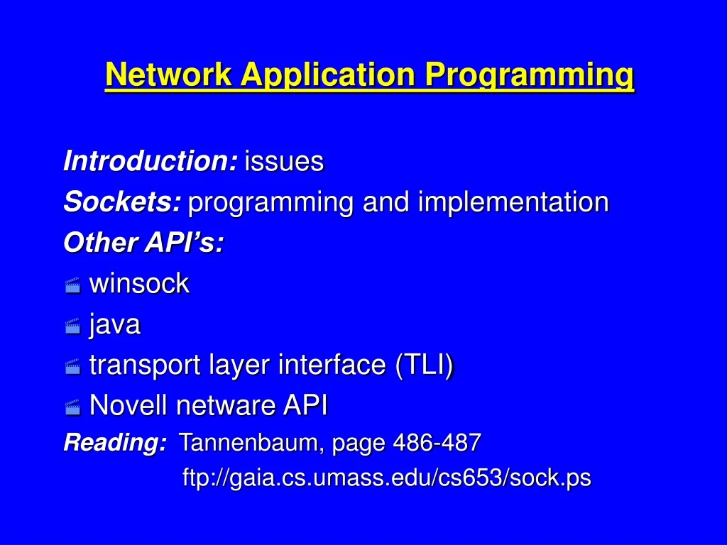 network application programming