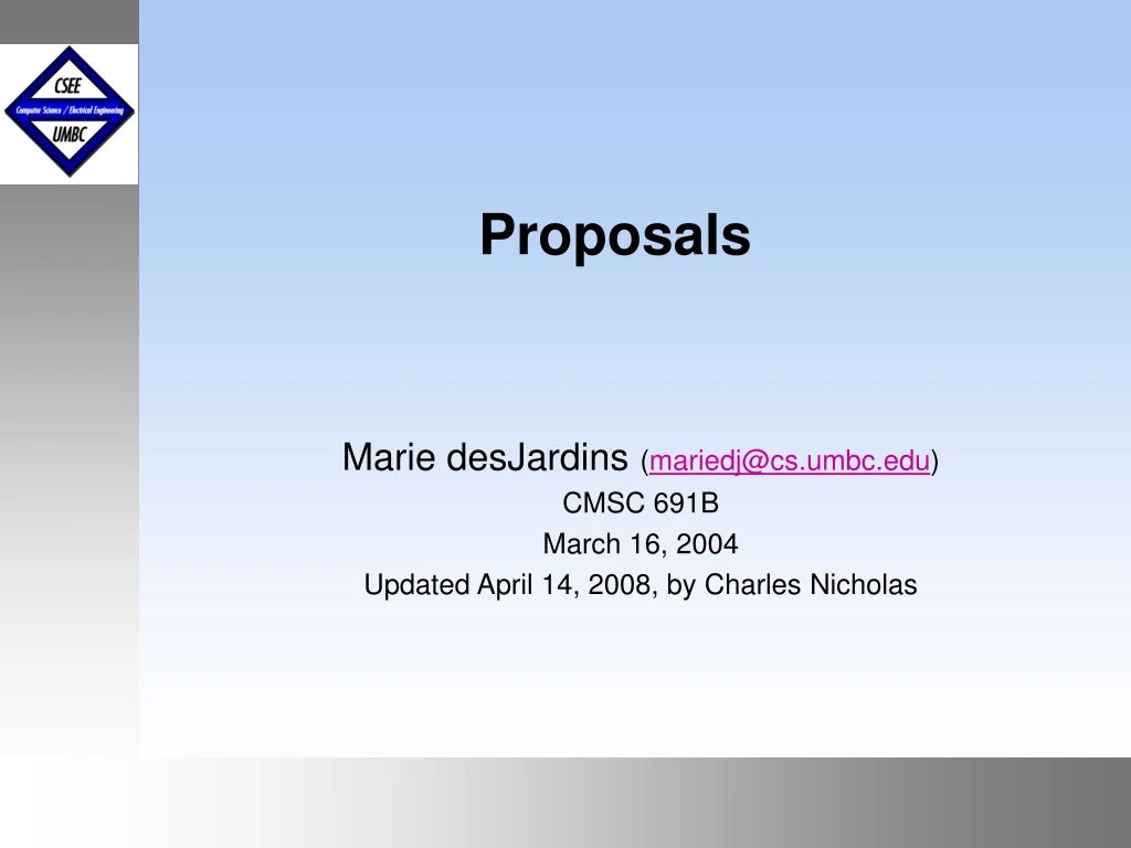 proposals