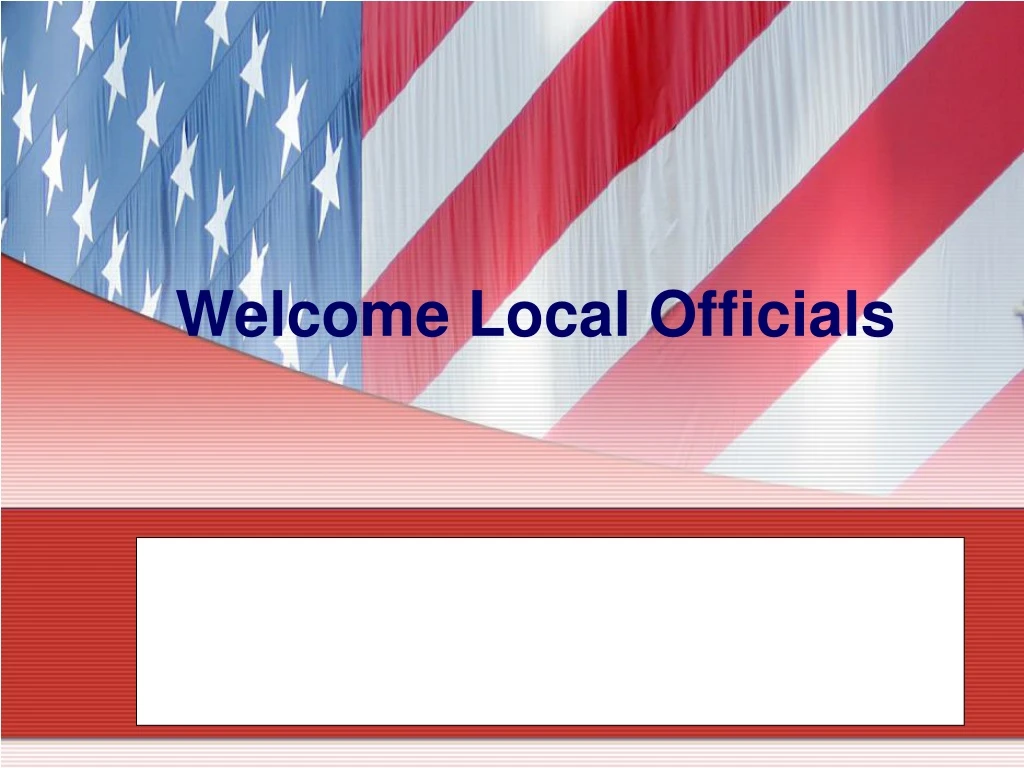 welcome local officials