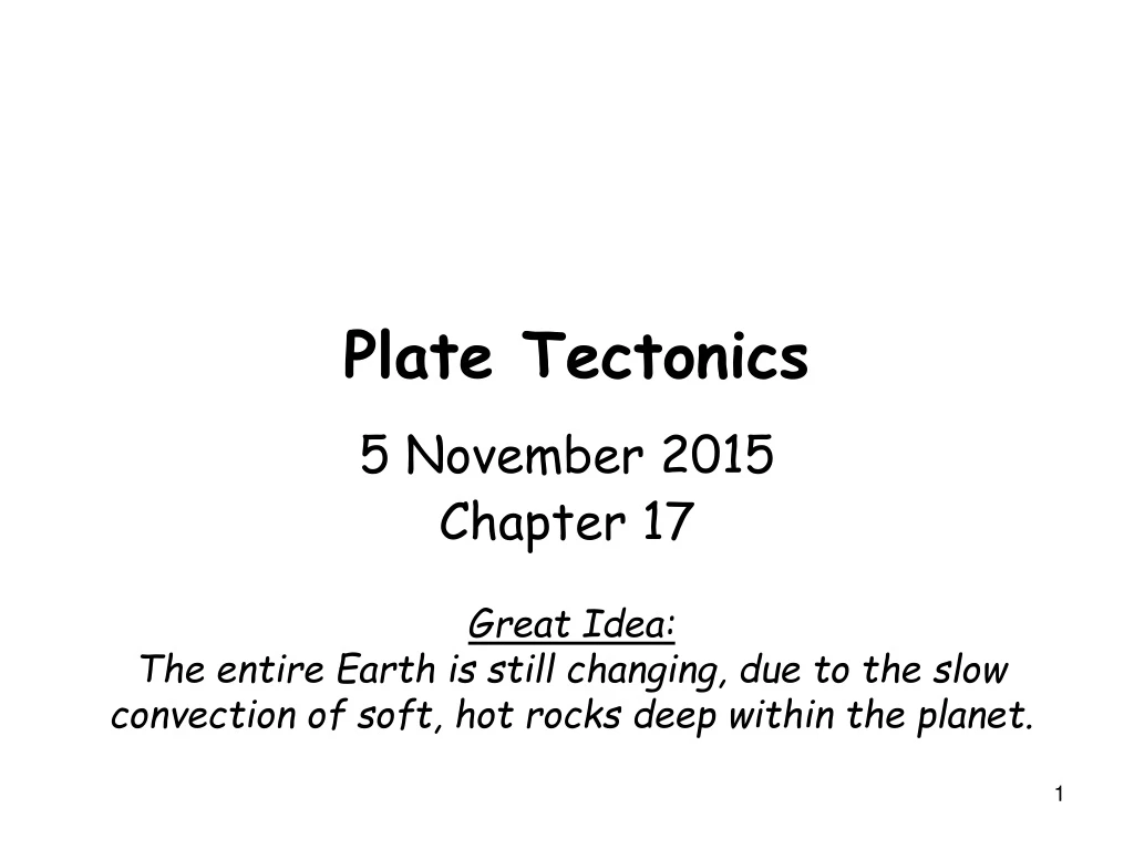 plate tectonics