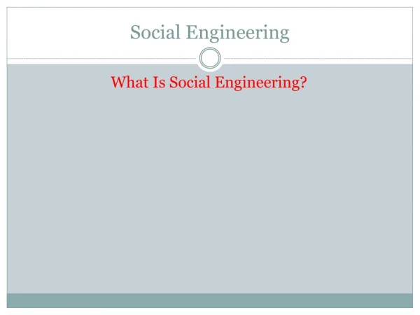 Social Engineering