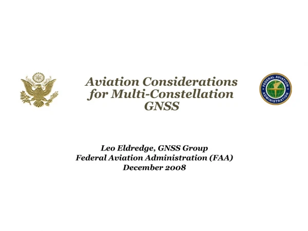 Aviation Considerations for Multi-Constellation GNSS