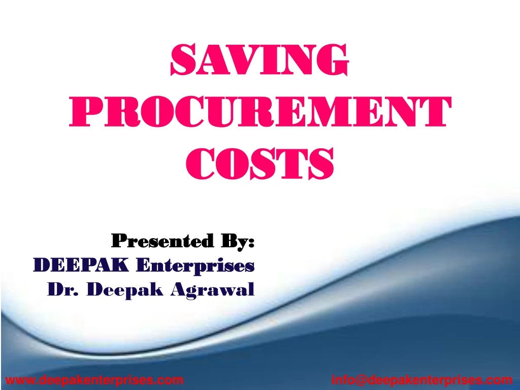 saving procurement costs