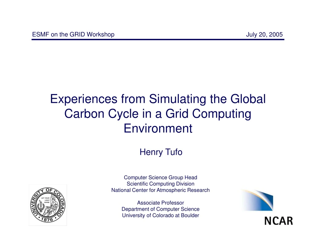 experiences from simulating the global carbon cycle in a grid computing environment