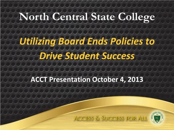 Utilizing Board Ends Policies to Drive Student Success