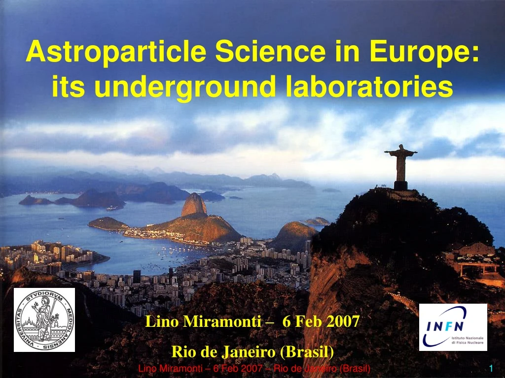 astroparticle science in europe its underground