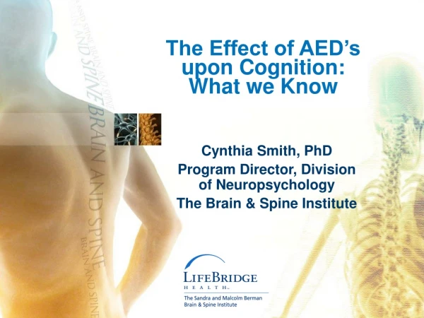 The Effect of AED’s upon Cognition: What we Know