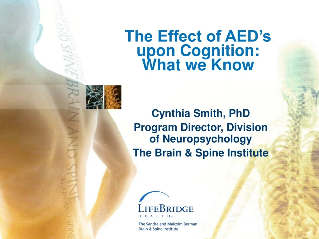 the effect of aed s upon cognition what we know