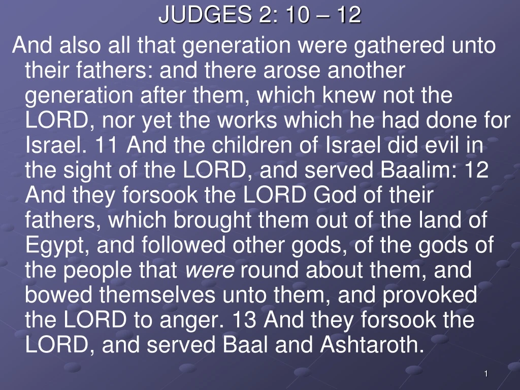 judges 2 10 12 and also all that generation were