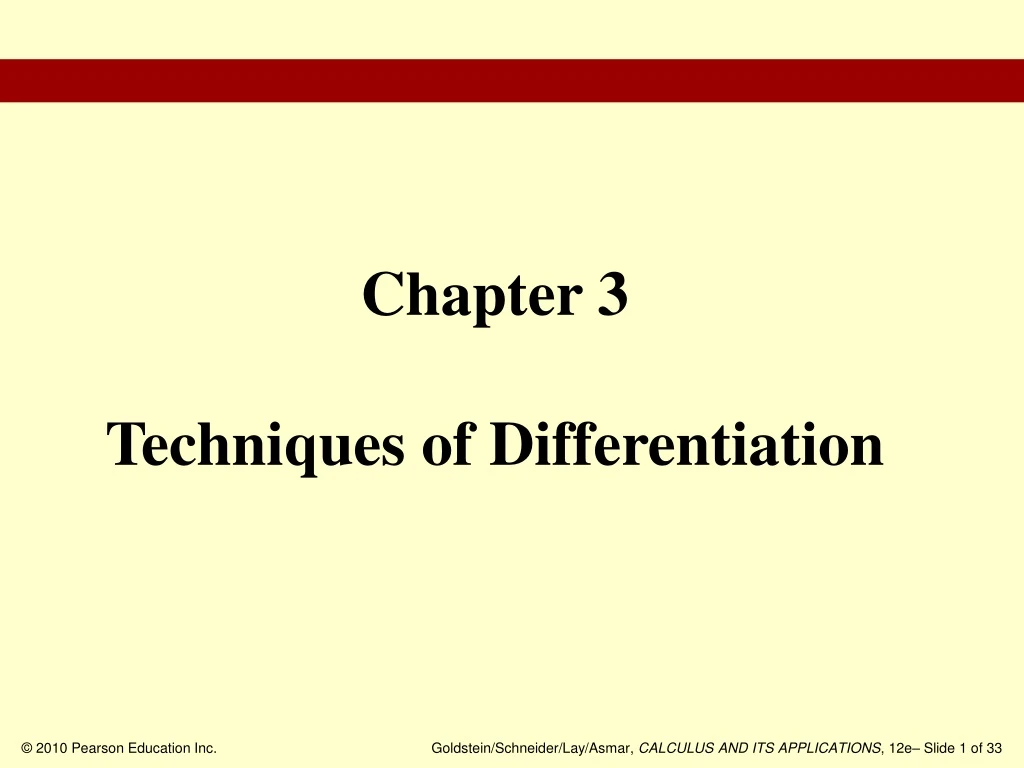 chapter 3 techniques of differentiation