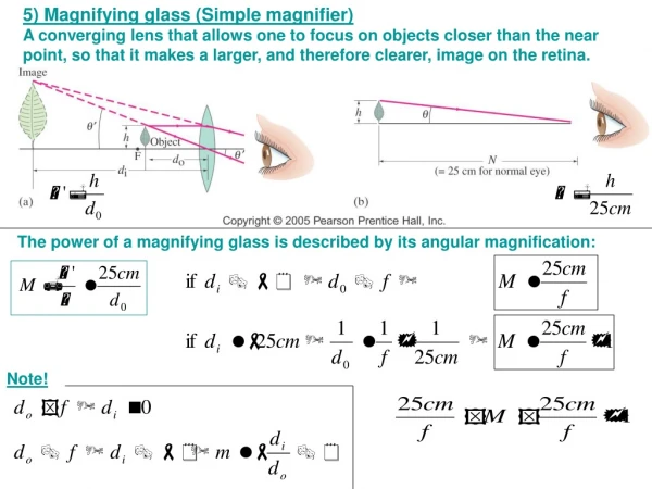 5) Magnifying glass (Simple magnifier)