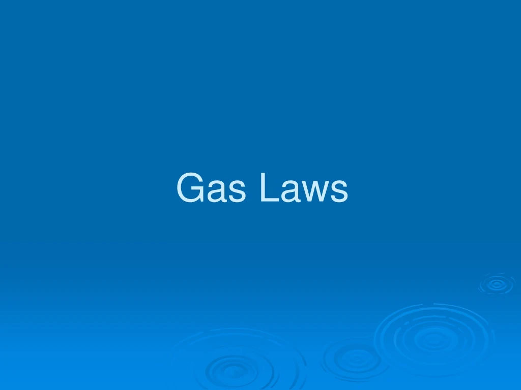 gas laws