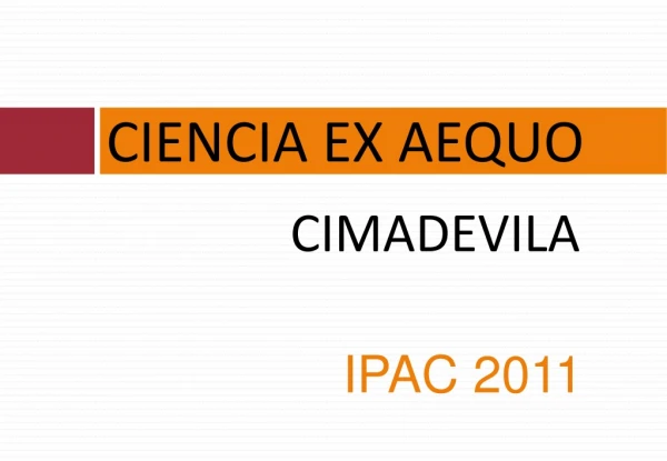 CIENCIA EX AEQUO