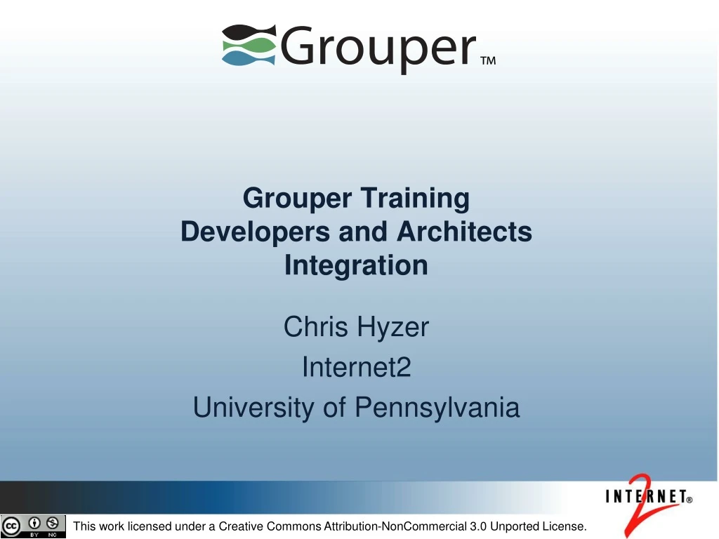 grouper training developers and architects integration