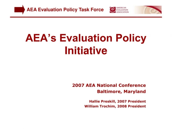 AEA’s Evaluation Policy Initiative