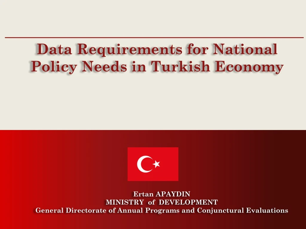 data requirements for national policy needs