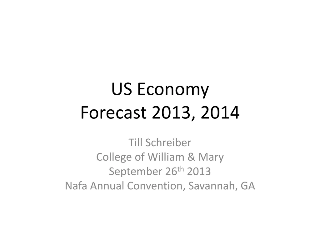 us economy forecast 2013 2014