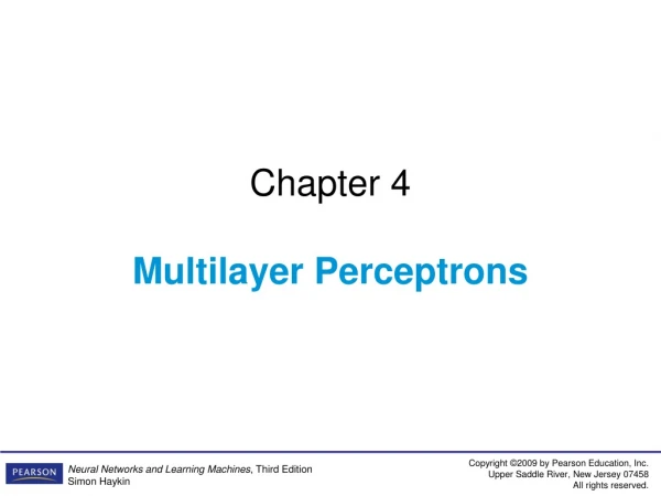 Chapter 4 Multilayer Perceptrons