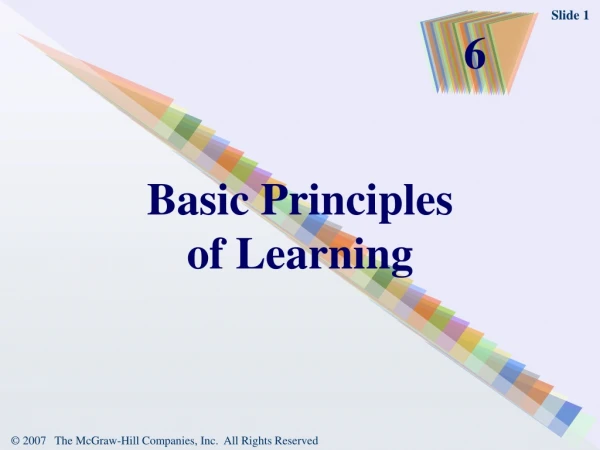 Basic Principles                of Learning