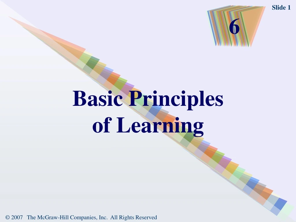 basic principles of learning