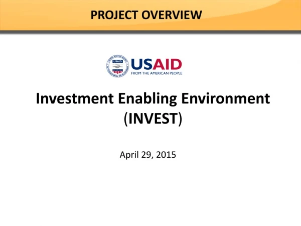 Investment Enabling Environment  ( INVEST )