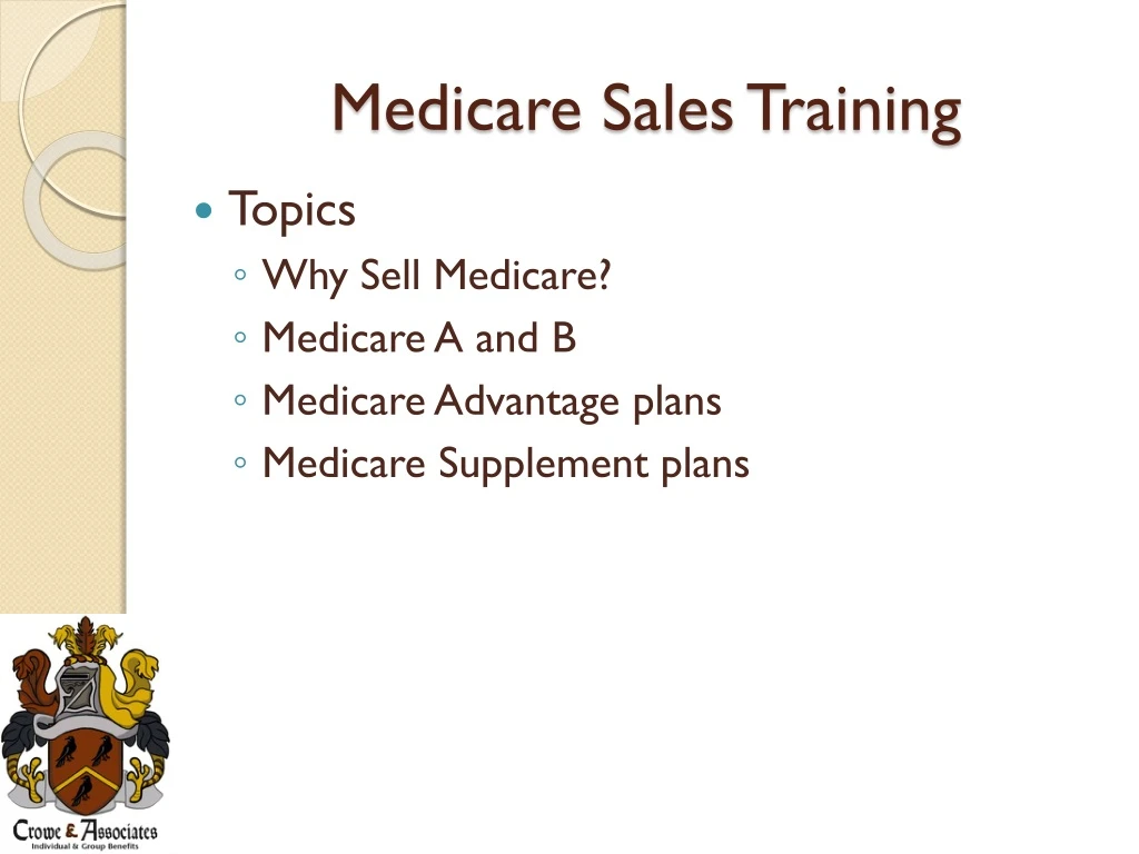 medicare sales training