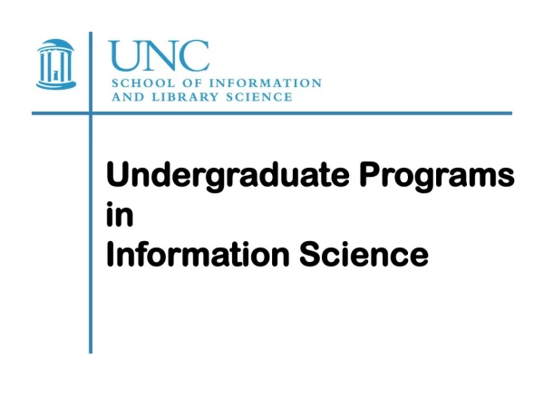 Undergraduate Programs  in Information Science