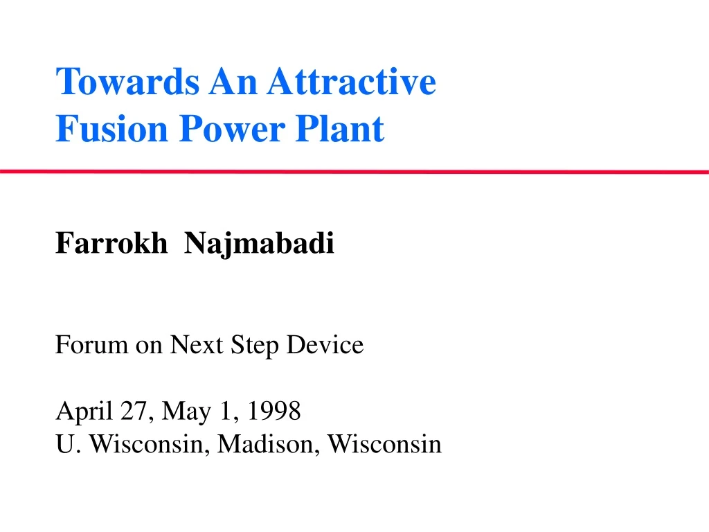 towards an attractive fusion power plant