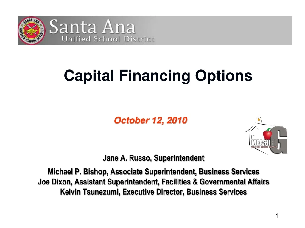 capital financing options