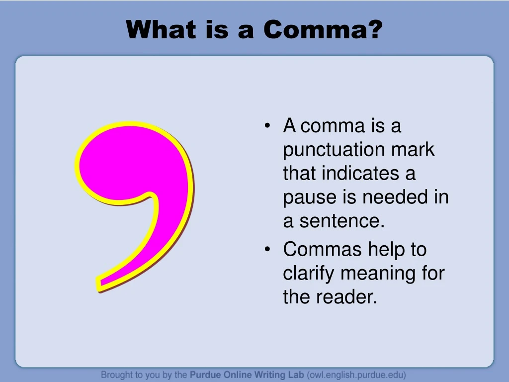 what is a comma