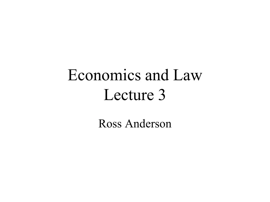 economics and law lecture 3