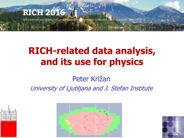 RICH-related data analysis,  and its use for physics
