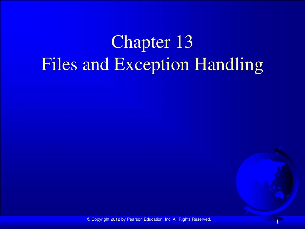 chapter 13 files and exception handling