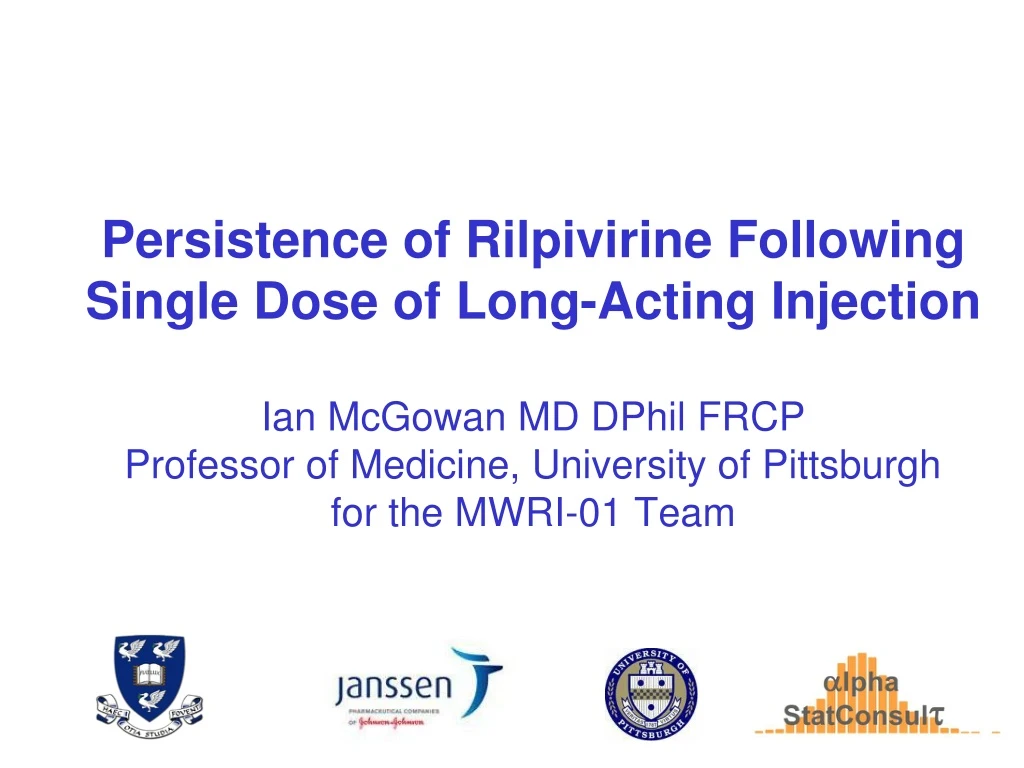 persistence of rilpivirine following single dose