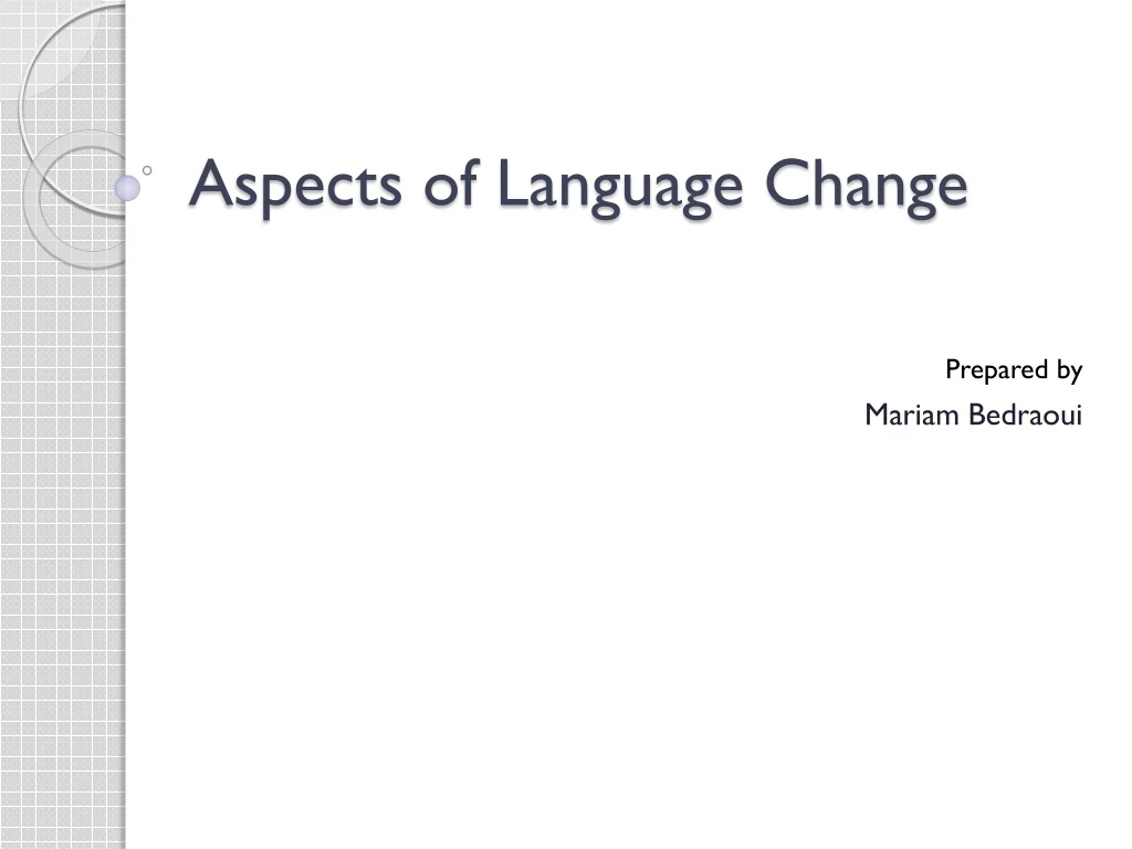 aspects of language change