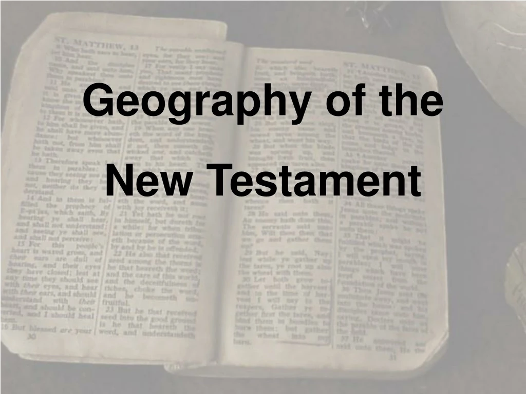 geography of the new testament