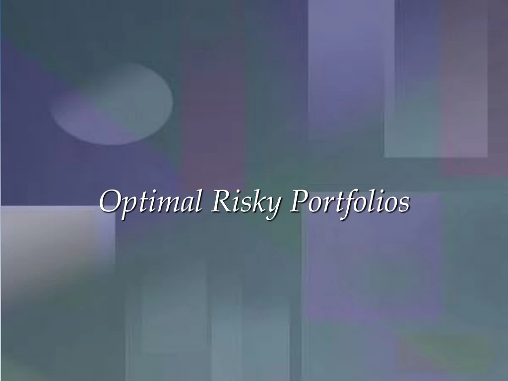 optimal risky portfolios