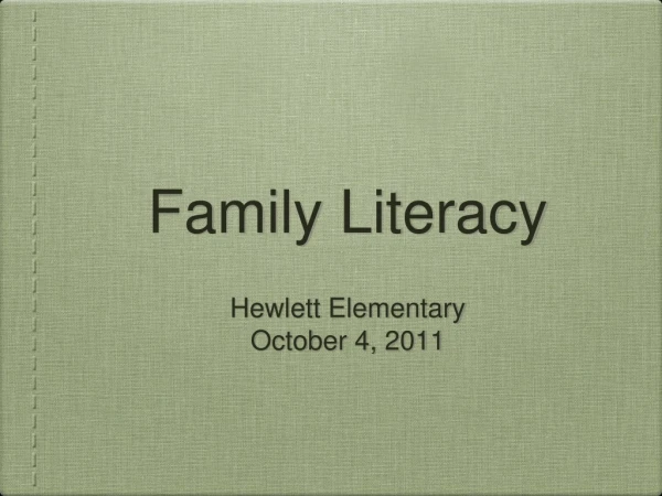Family Literacy