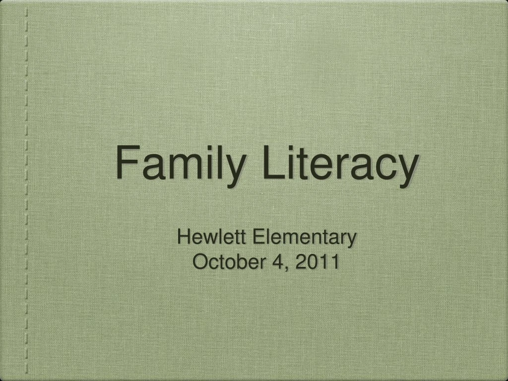 family literacy