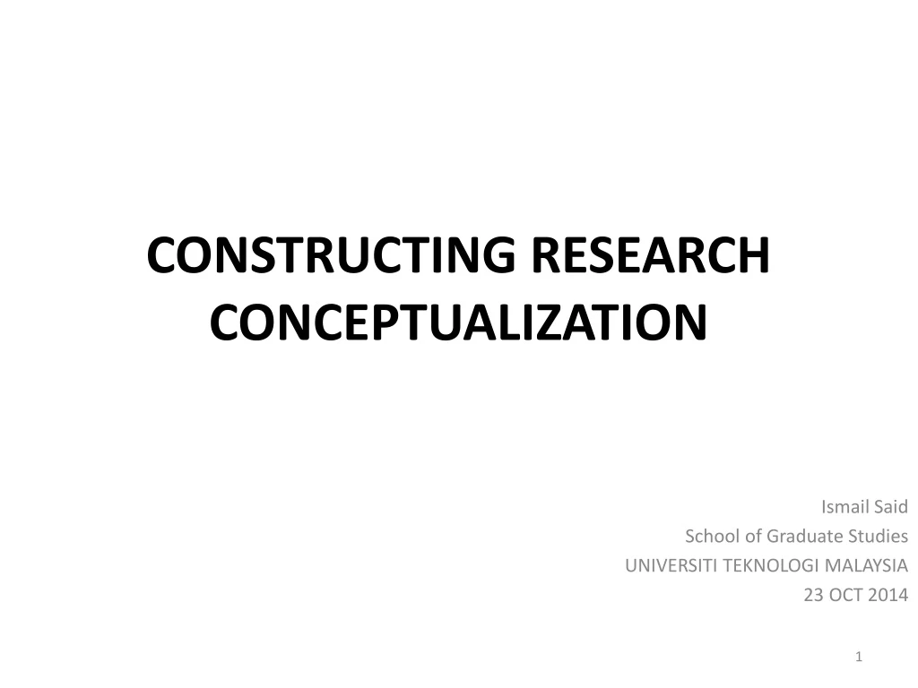 constructing research conceptualization