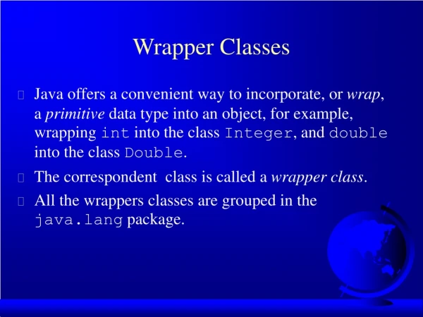 Wrapper Classes