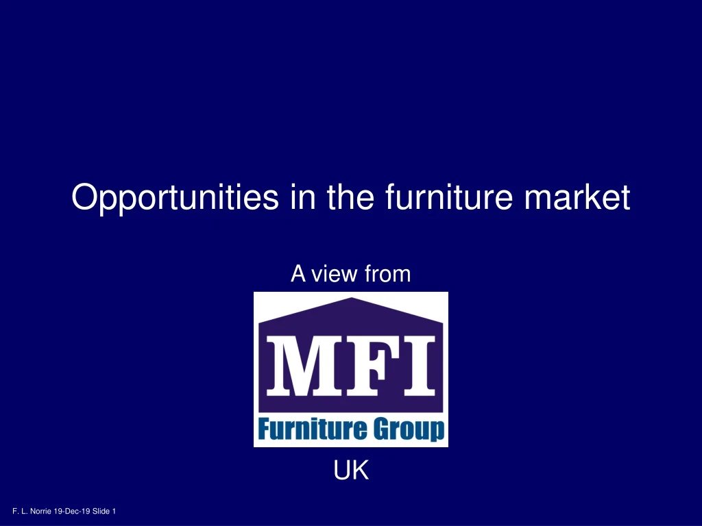 opportunities in the furniture market a view from