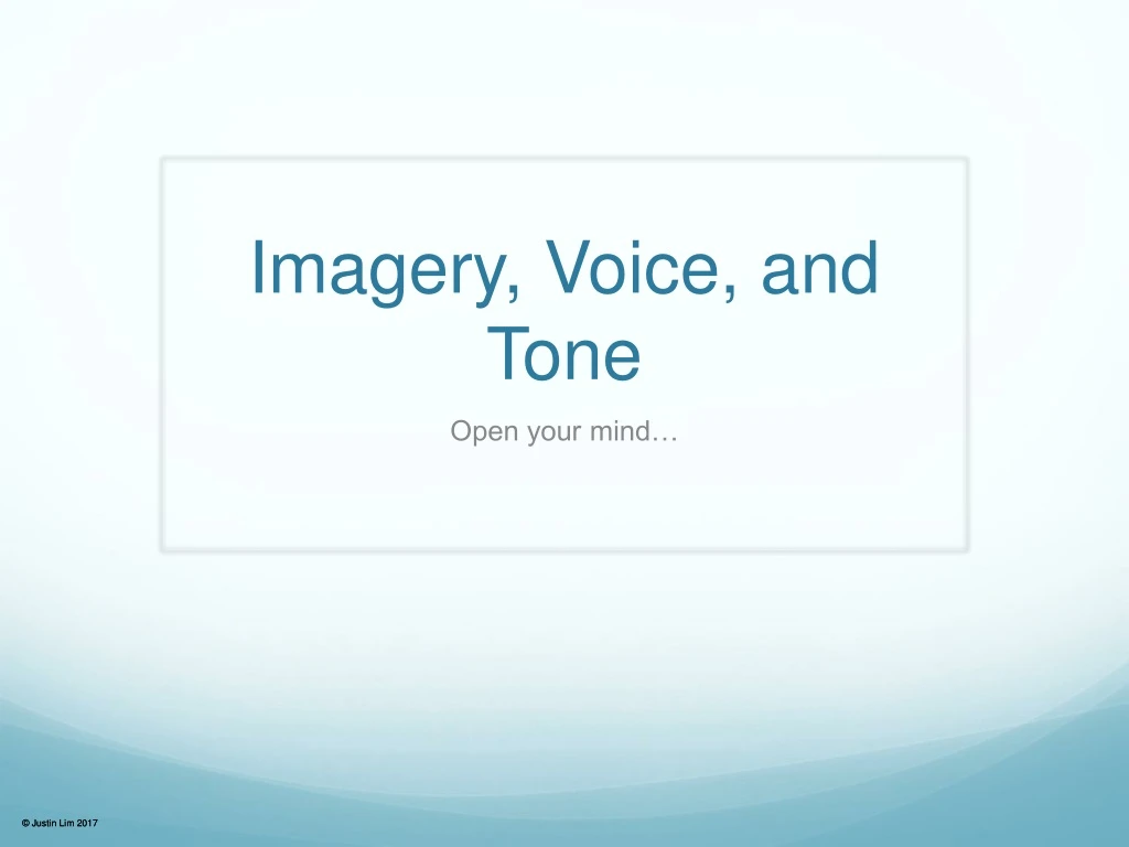 imagery voice and tone