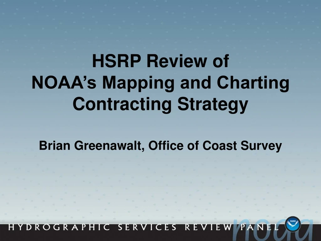 hsrp review of noaa s mapping and charting