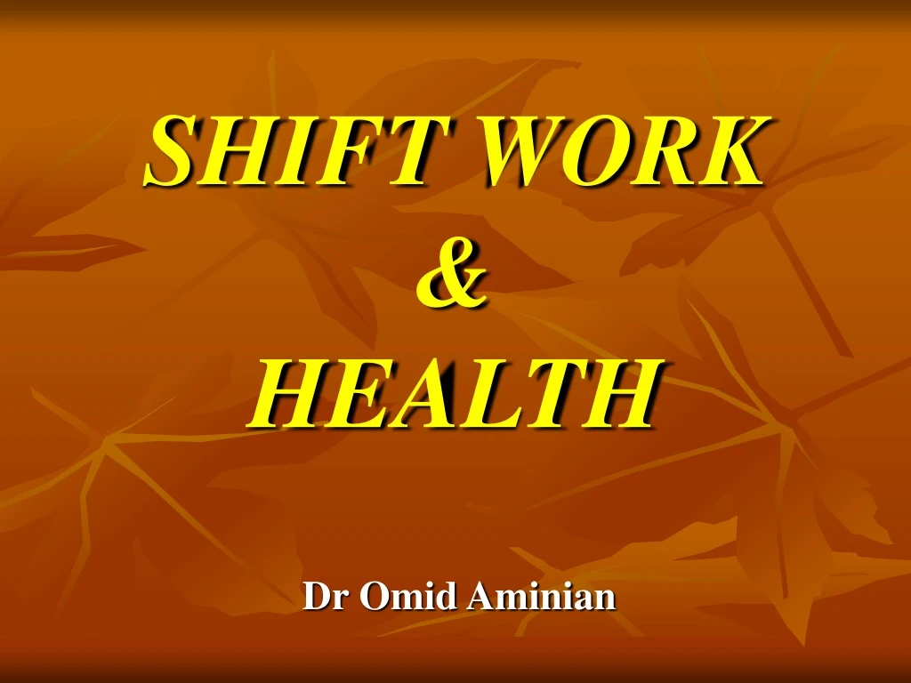 shift work health