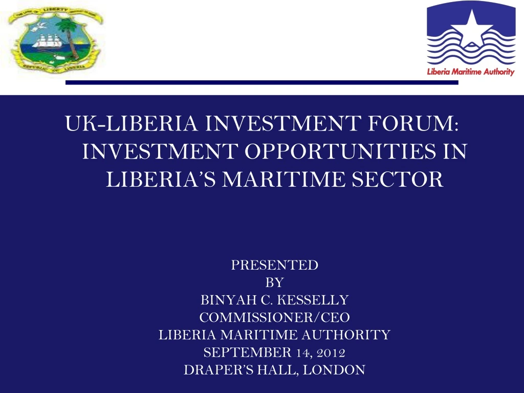 uk liberia investment forum investment