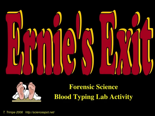 Forensic Science  Blood Typing Lab Activity